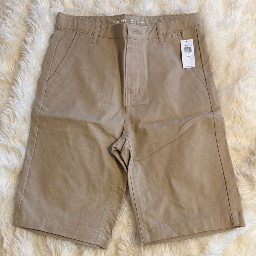 Old Navy Boy’s Khaki Flat Front Shorts